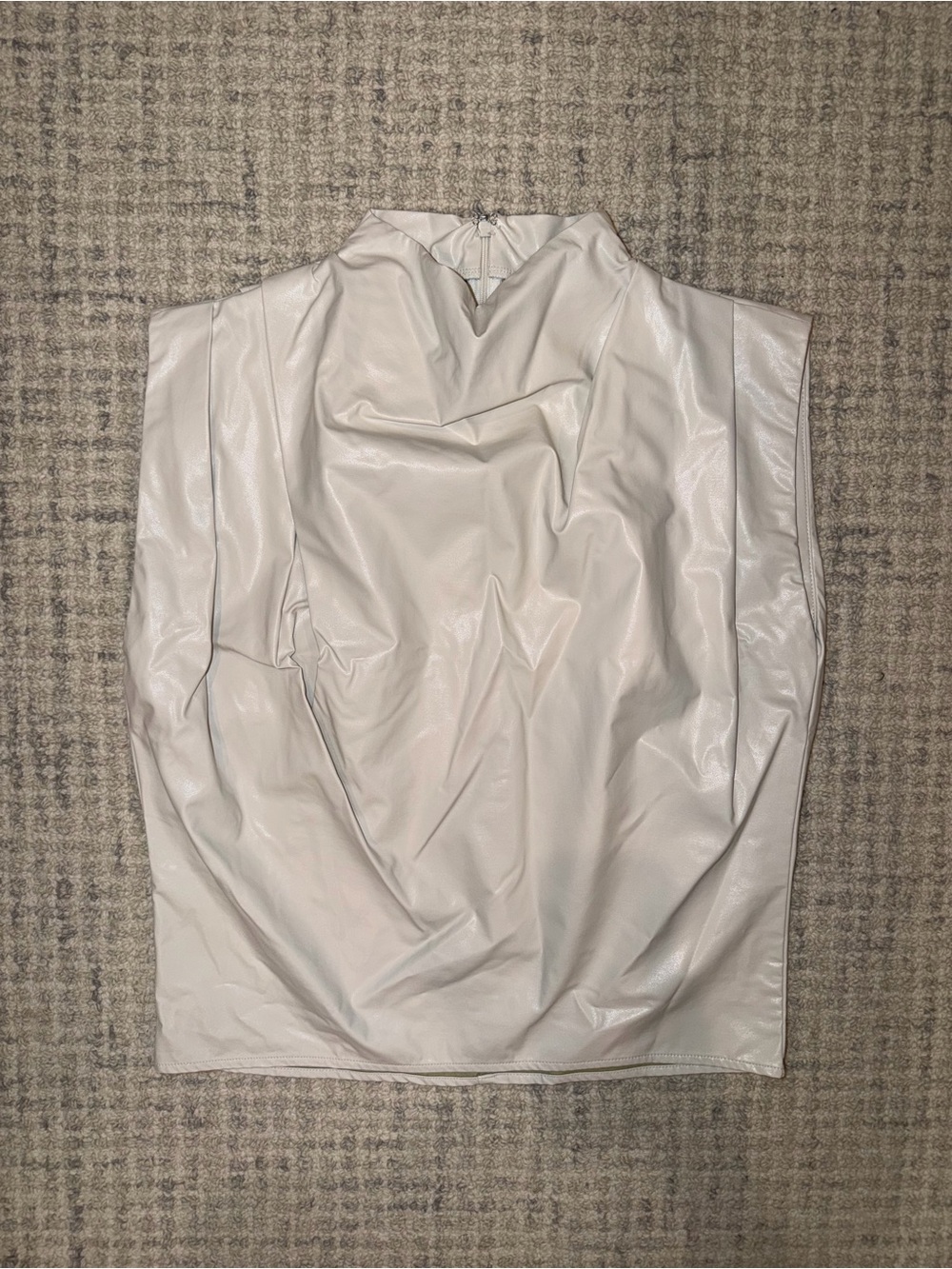 Line & Dot Leather Top
